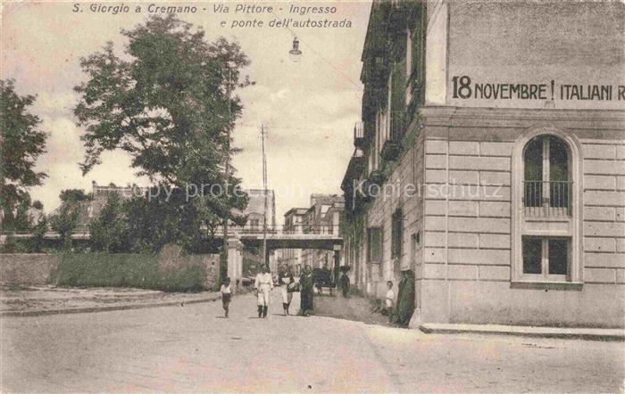 San Giorgio a Cremano NAPOLI Neapel Naples IT Via Pittore Ingresso e ponte dell