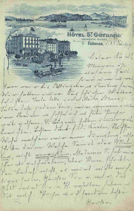 Pallanza Lago Maggiore Piemonte IT Hotel St. Gothard Pension Suisse Kuenstlerkar