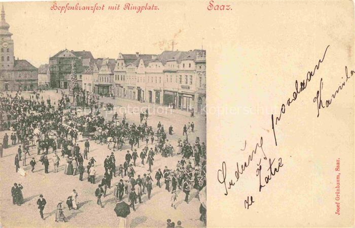 Saaz Zatec Aussig CZ Hopfenkranzfest mit Ringplatz