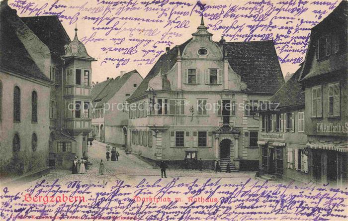 Bergzabern Bad Weinstrasse Rheinland-Pfalz Marktplatz Rathaus