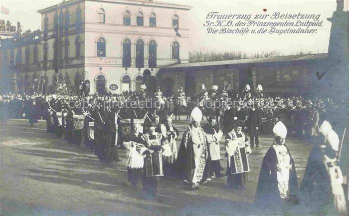 Muenchen Bayern Trauerzug zur Beisetzung Sr. K. H. des Prinzregenten Luitpold Bi
