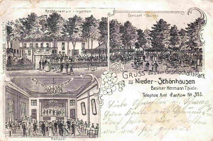 Nieder-Schoenhausen Niederschoenhausen PANKOW BERLIN Restaurant mit Stadtgarten