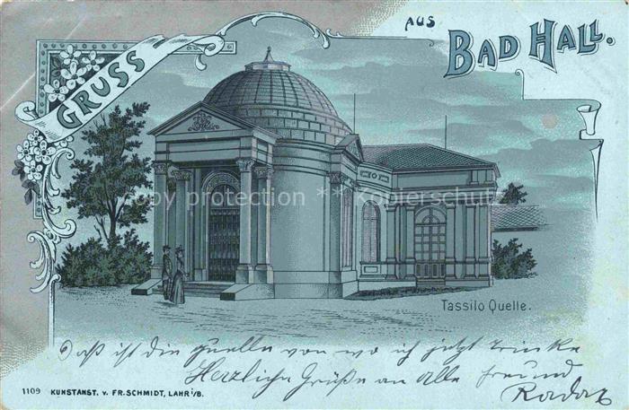 Bad Hall Solbad Hall Oberoesterreich AT Tassilo Quelle Kuenstlerkarte
