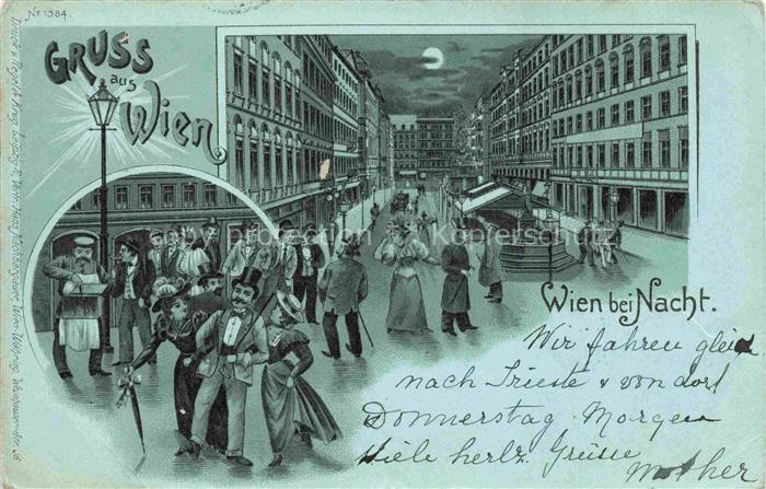 WIEN AT Wien bei Nacht im Mondschein
