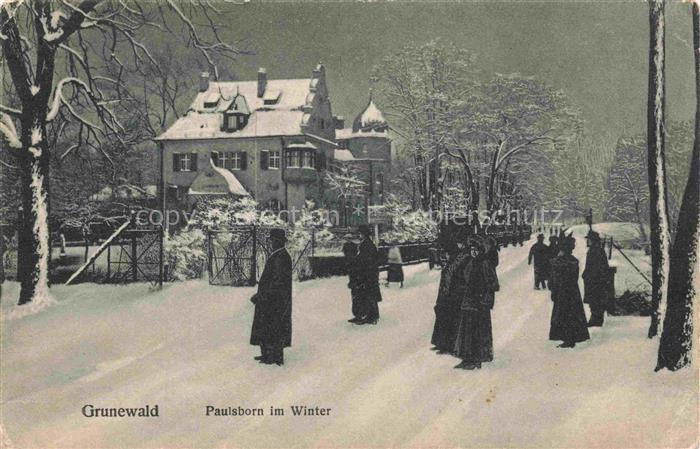 Paulsborn Grunewald CHARLOTTENBURG-WILMERSDORF BERLIN im Winter Feldpost
