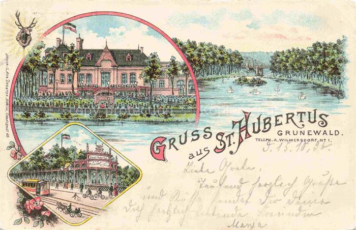 Grunewald CHARLOTTENBURG-WILMERSDORF BERLIN Gaststaette Restaurant St. Hubertus