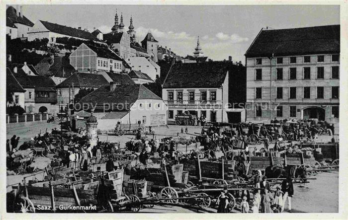 Saaz Zatec Aussig CZ Gurkenmarkt