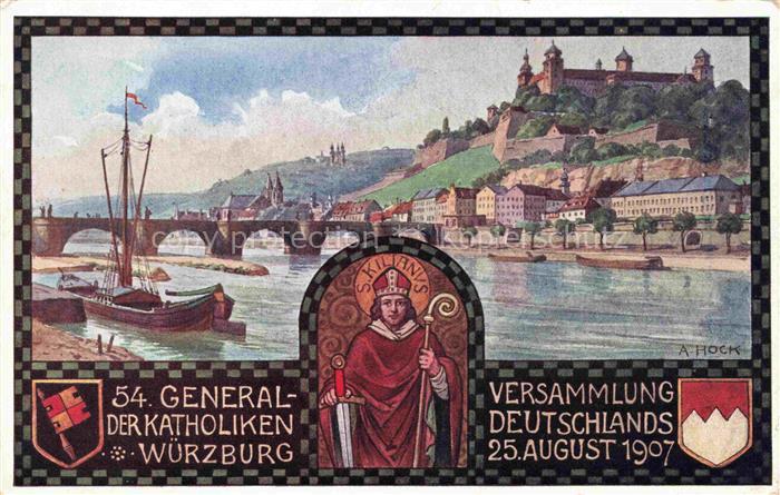 WueRZBURG Bayern 54. Generalversammlung der Katholiken Deutschlands Kuenstlerkar