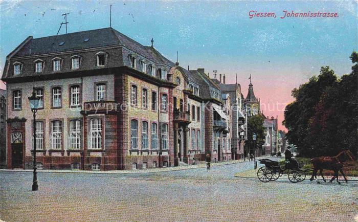 GIEssEN  Lahn Johannisstrasse Pferdekutsche