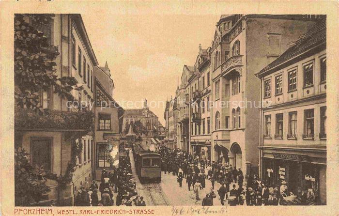 PFORZHEIM BW Westliche Karl-Friedrich-Strasse Strassenbahn