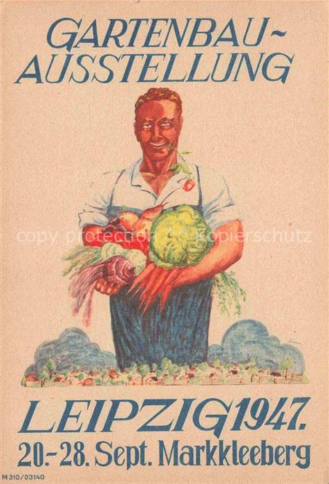 LEIPZIG Sachsen Gartenbau-Ausstellung Kuenstlerkarte