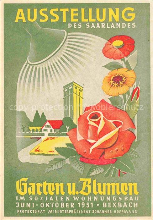 Bexbach Saarland Ausstellung des Saarlandes Garten und Blumen Sondermarke
