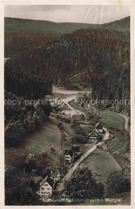 Schoenmuenzach Baiersbronn Teilansicht Luftkurort im Murgtal Schwarzwald