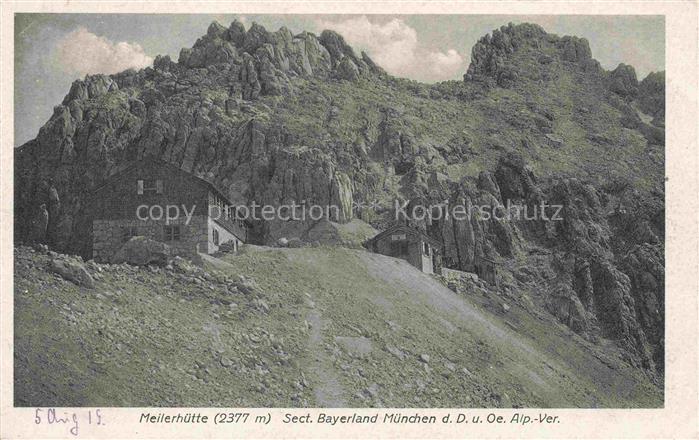 GARMISCH-PARTENKIRCHEN Bayern Meilerhuette Berghaus an der Dreithorspitze