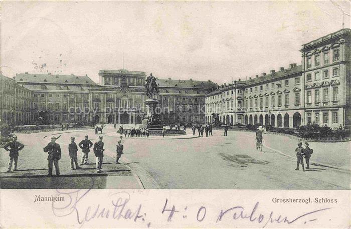 MANNHEIM BW Grossherzogliches Schloss Kaiser Wilhelm Denkmal