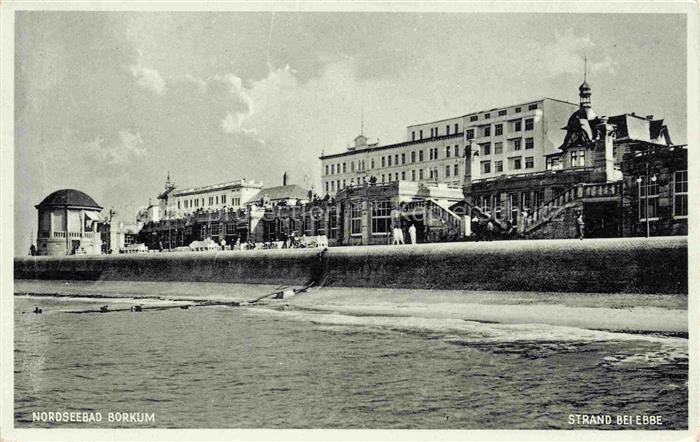BORKUM Nordseebad Strand bei Ebbe
