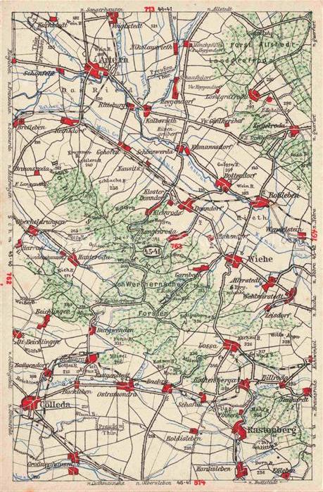 Rastenberg Soemmerda Thueringen Landkarte bis Artern Wona-Karte Kartographie