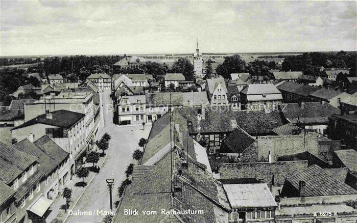 Dahme Mark Brandenburg Panorama Blick vom Rathausturm