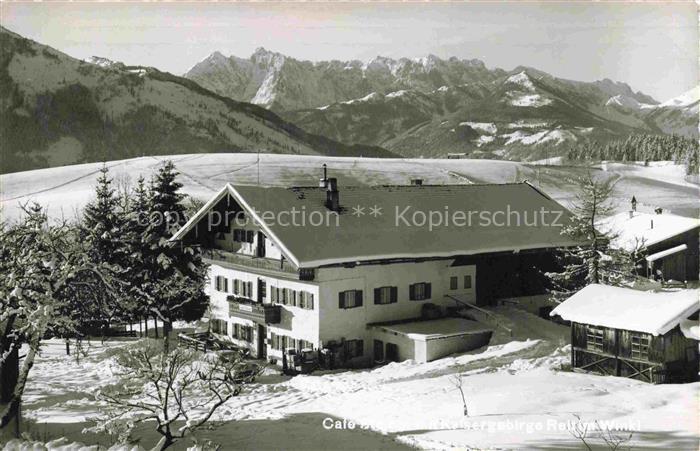 Reit Winkl Café Restaurant Winterpanorama Alpen