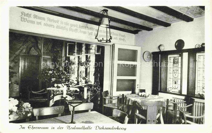 Dieksanderkoog Friedrichskoog Schleswig-Holstein Im Ehrenraum in der Neulandhall