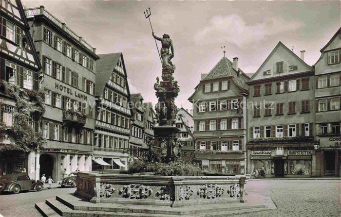 TueBINGEN BW Marktplatz Brunnen Hotel Lamm Altstadt