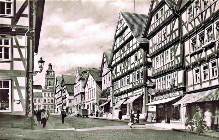 BAD WILDUNGEN Brunnenstrasse Stadtzentrum Fachwerkhaeuser