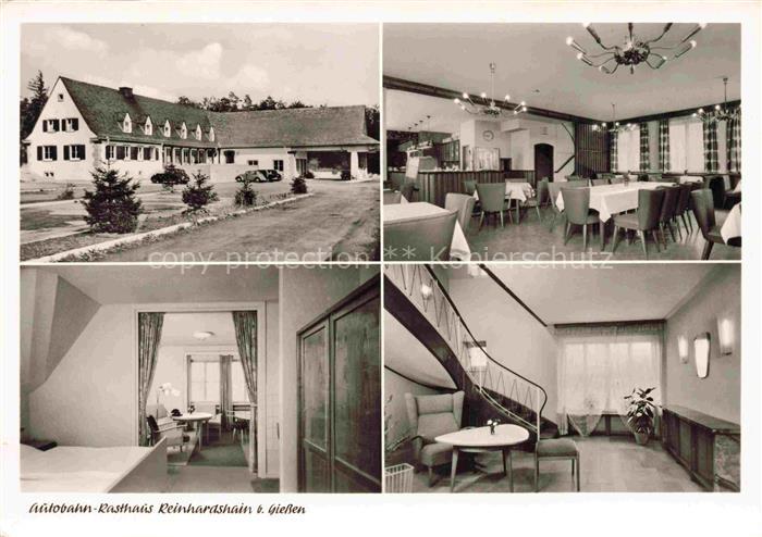 Reinhardshain Gruenberg GIEssEN Hessen Autobahn-Rasthaus Restaurant Fremdenzimme