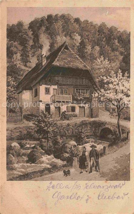 Zell Harmersbach BW Schwarzwaldhaus Kuenstlerkarte