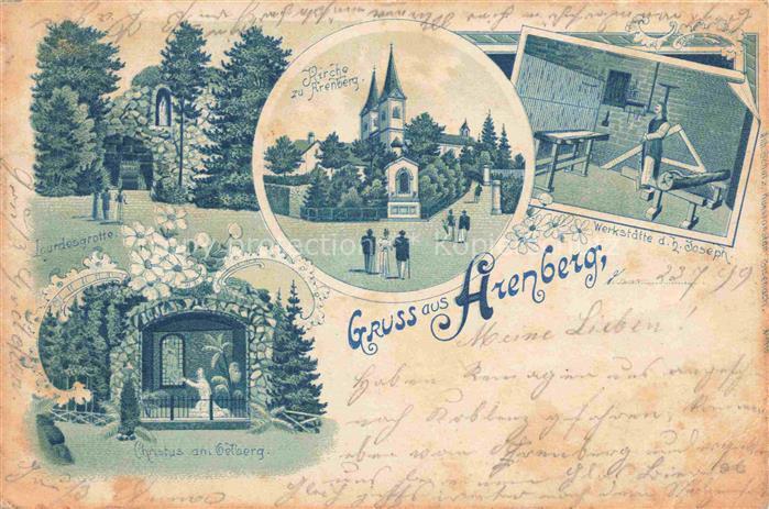 Arenberg KOBLENZ Rheinland-Pfalz Christus am Oelberg Kirche Werkstaette d. H. Jo