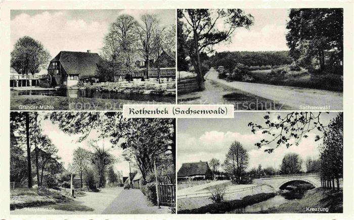 Rothenbek Sachsenwald Kuddewoerde Schleswig-Holstein Grander Muehle Hauptstrasse