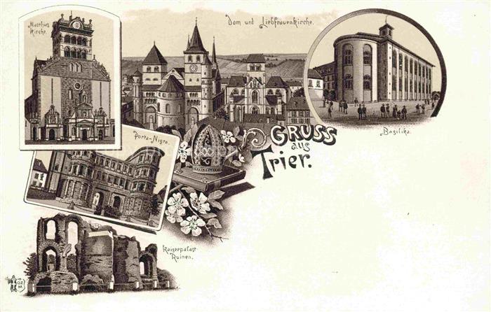 TRIER  CITY Martinskirche Porta Nigra Kaiserpalast Ruinen Dom Liebfrauenkirche