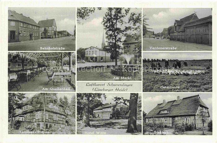 Schneverdingen Bahnhofstrasse Quellenbad Landhaus Hoepen Markt Verdenerstrasse O