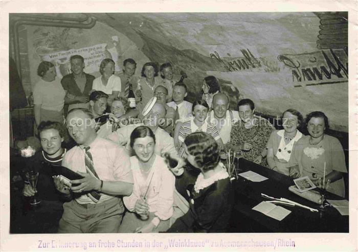 AssMANNSHAUSEN Rhein Zur Erinnerung an froehliche Stunden in der Weinklause