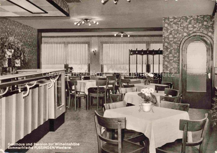 Fussingen Waldbrunn Westerwald Gasthaus Pension zur Wilhelmshoehe Gastraum