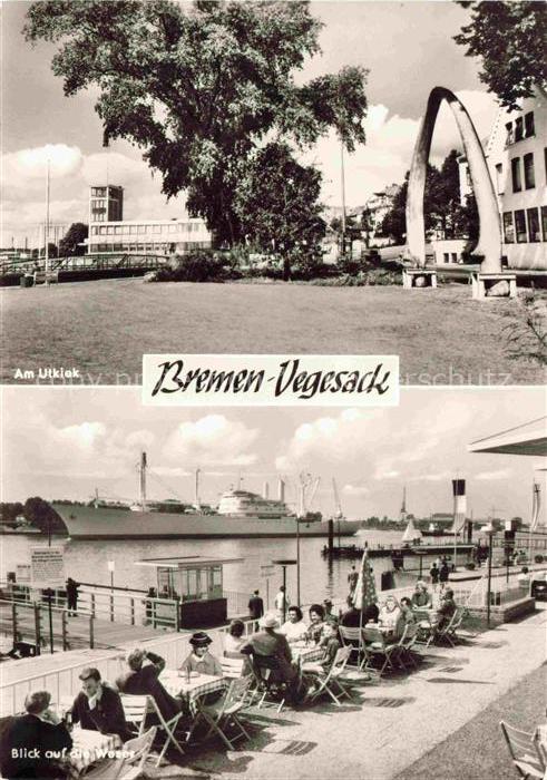 Vegesack BREMEN Am Utkiek Blick auf die Weser