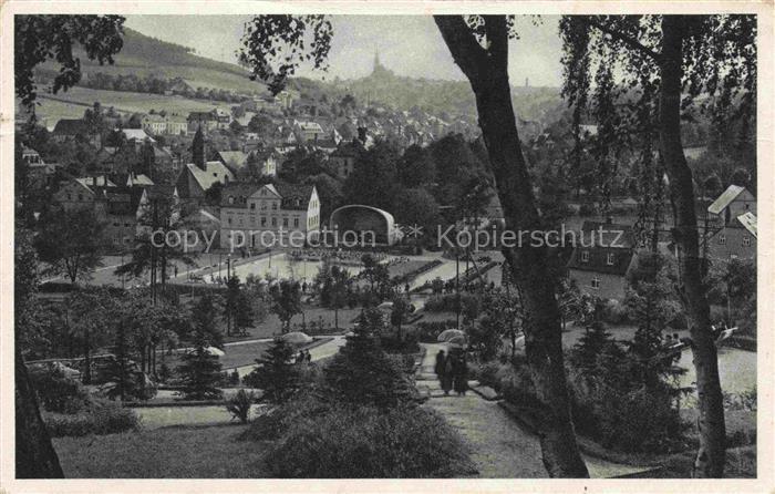 Oberschlema Erzgebirge Sachsen Panorama Radiumbad Konzertplatz