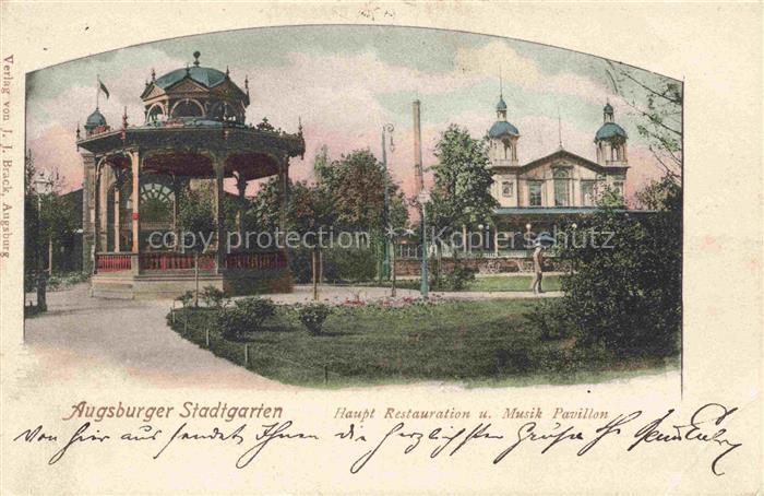 AUGSBURG CITY Stadtgarten Hauptrestauration und Musikpavillon