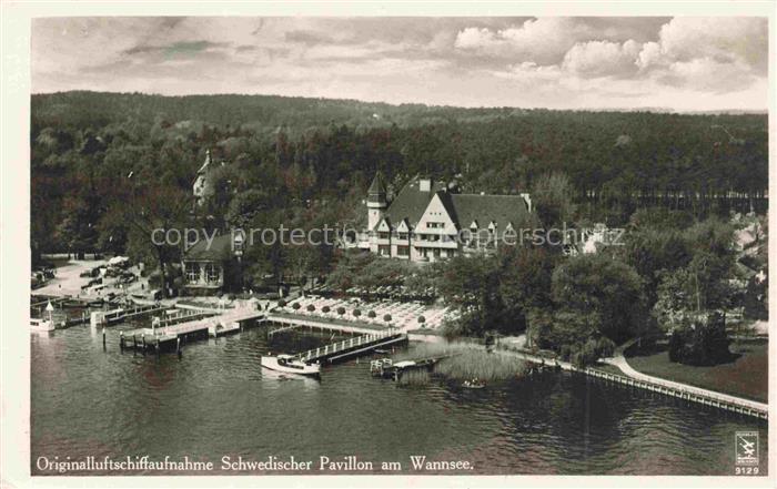 Wannsee STEGLITZ-ZEHLENDORF BERLIN Schwedischer Pavillon am Wannsee Original-Luf