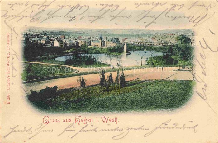 Hagen Westfalen Panorama Deutsche Reichspost