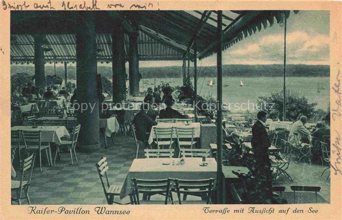 Wannsee STEGLITZ-ZEHLENDORF BERLIN Kaiser-Pavillon Restauration Terrasse mit Aus
