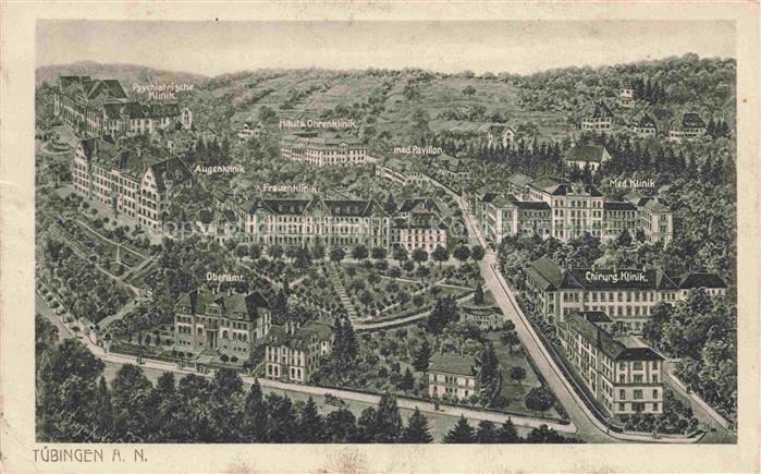 TueBINGEN BW Stadtpanorama aus der Vogelperspektive Universitaetskliniken Kuenst