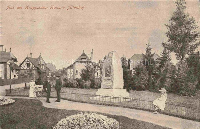 Altenhof Essen Aus der Kruppschen Kolonie Denkmal