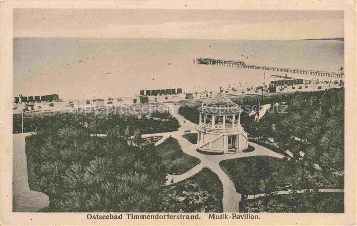 Timmendorfer Strand Timmendorferstrand Timmendorf Musikpavillon Strand aus der V