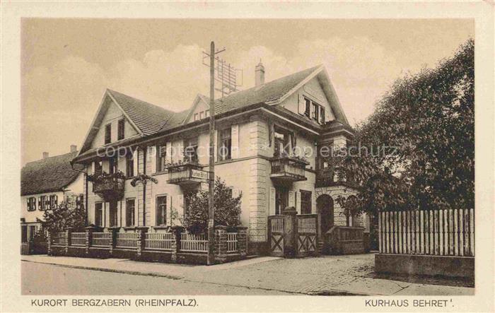 Bergzabern Bad Weinstrasse Rheinland-Pfalz Kurhaus Behret