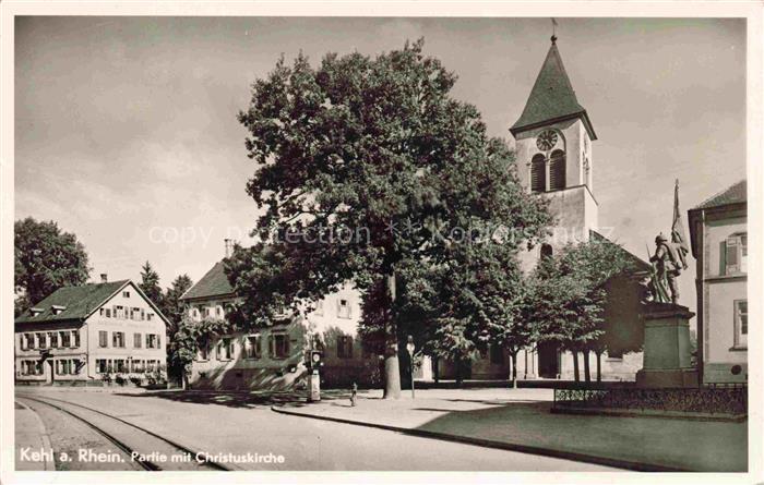Kehl  Rhein Baden BW Partie mit Christuskirche