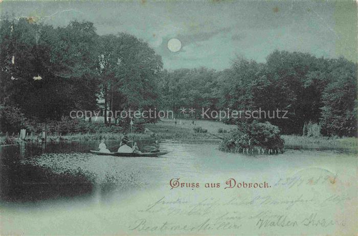 Dobrock Wingst Cuxhaven Niedersachsen Partie am Wasser im Mondschein Deutsche Re