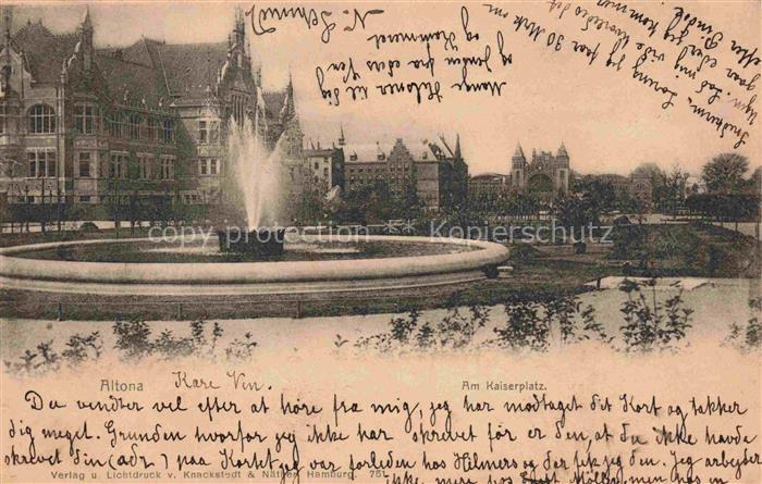 Altona  HAMBURG Am Kaiserplatz Brunnen