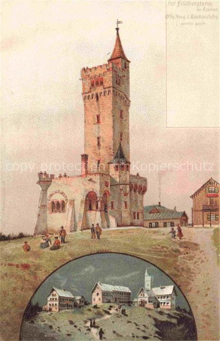 Feldberg 882m Taunus Feldbergturm Offizielle Ausgabe des Taunusclubs Kuenstlerka