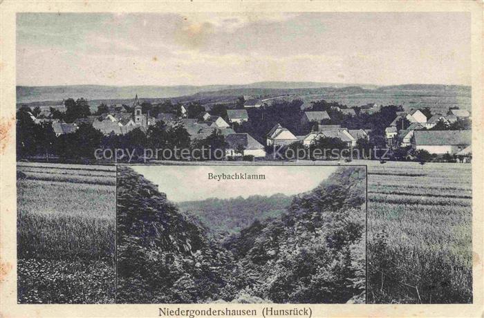 Niedergondershausen Gondershausen Rheinland-Pfalz Panorama Beybachklamm Landscha