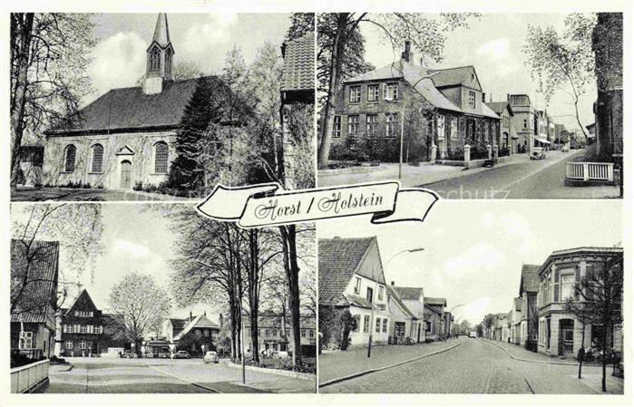 Horst Holstein Steinburg Teilansichten Kirche Hauptstrasse